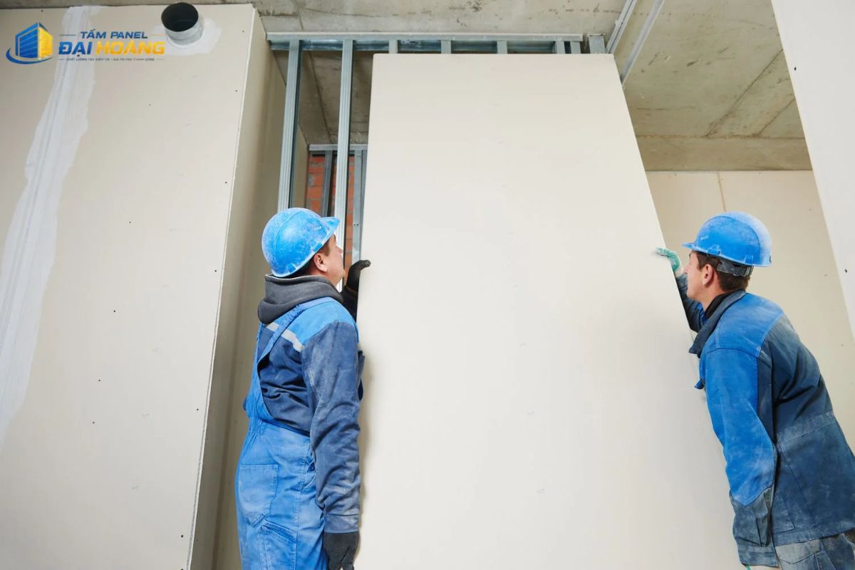 Tấm panel EPS 50mm trong thi công vách ngăn nhà xưởng, văn phòng lắp ghép, nhà ở tiền chế và phòng sạch
