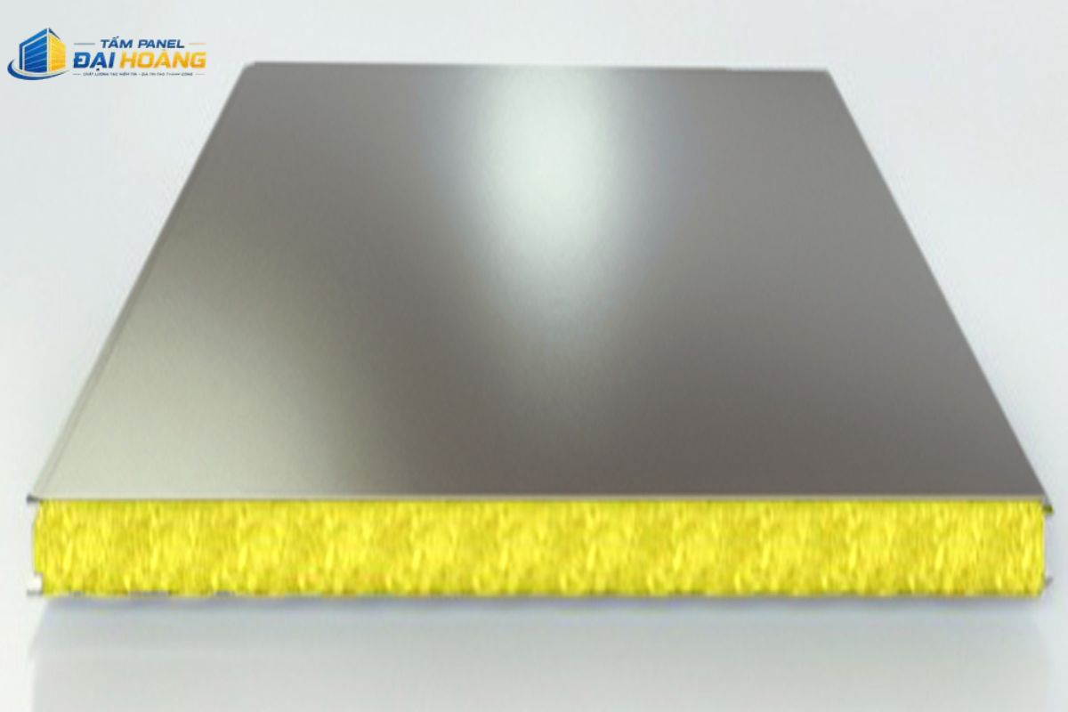 Tấm panel Glasswool bề mặt phẳng chuyên dùng làm vách văn phòng, trần nhà và nhà xưởng sạch chế biến thực phẩm