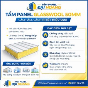 Tấm panel glasswool 50mm