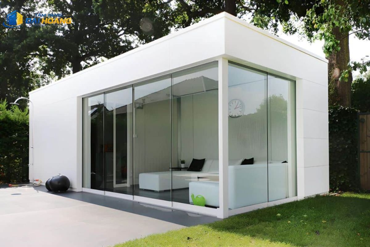 Thi công hoàn thiện nhà lắp ghép dân dụng hiện đại và kiên cố bằng vật liệu tấm Panel GlassWool 50mm