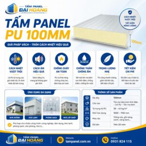 Tấm Panel PU 100mm