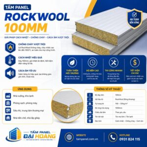 tấm panel rockwool 100mm
