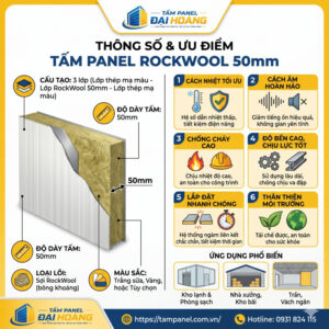 Tấm Panel RockWool 50mm