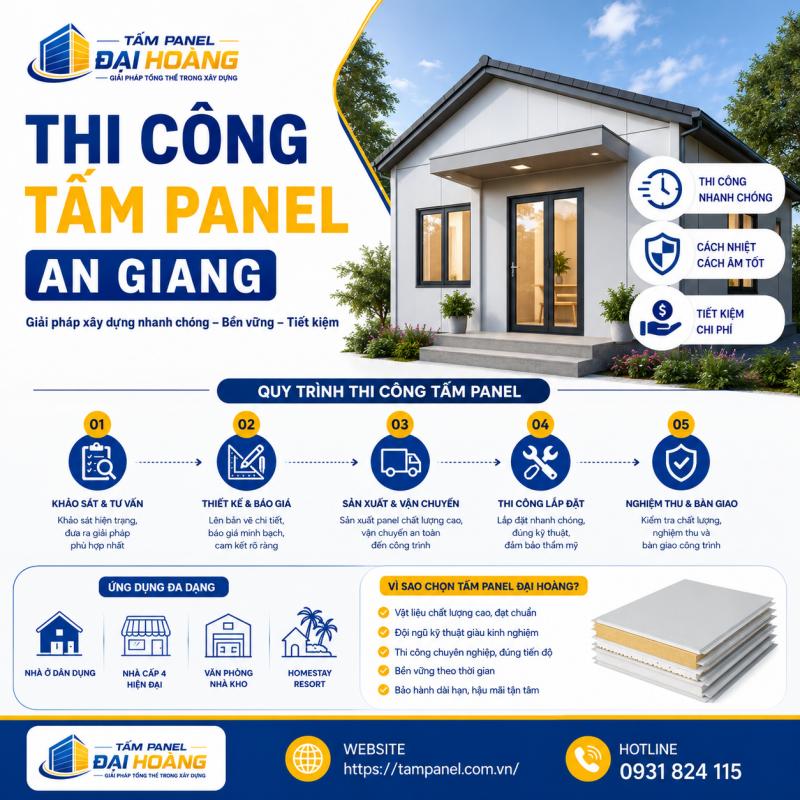 thi công tấm panel An Giang