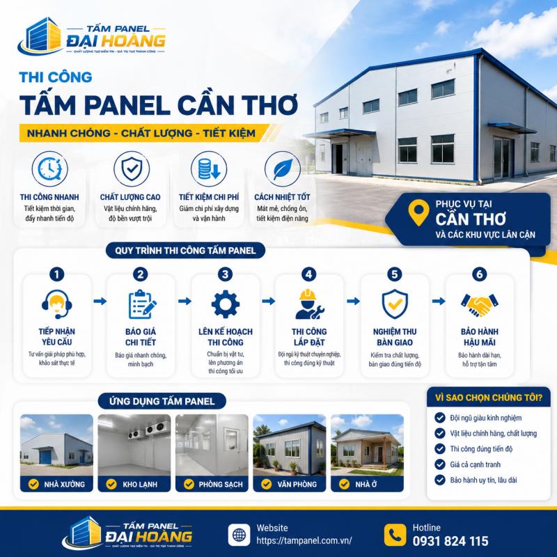 thi công tấm panel Cần Thơ
