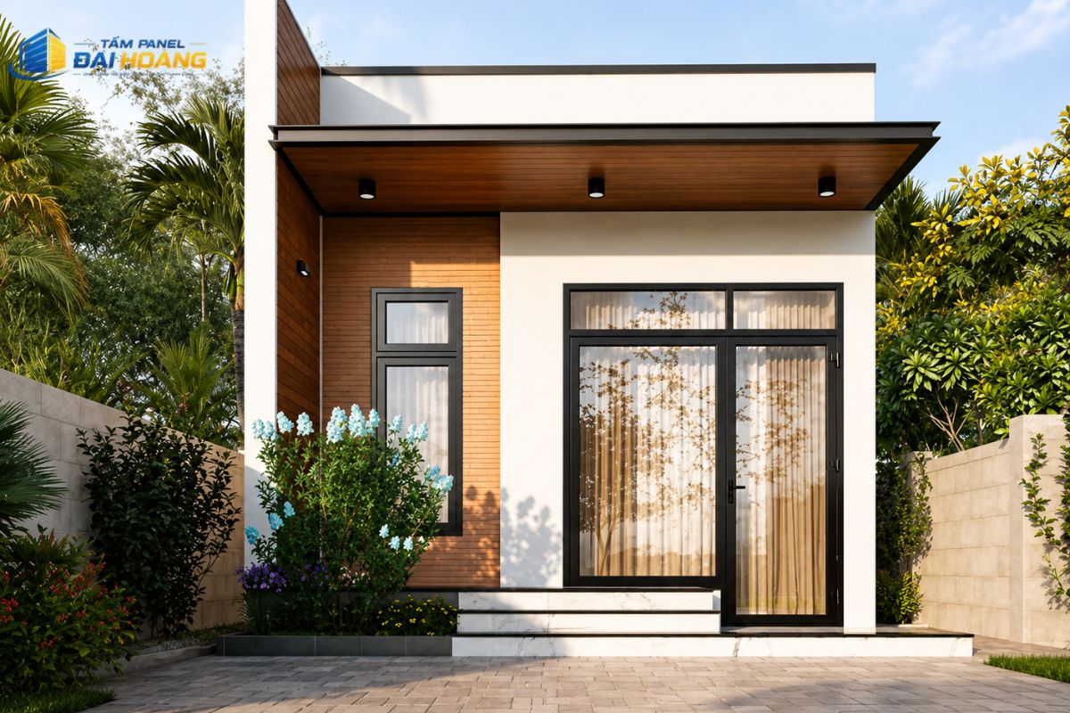 Hoàn thành thi công tấm panel Đaklak xây dựng nhà lắp ghép cách nhiệt đảm bảo thẩm mỹ
