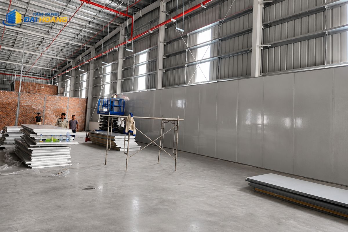 Công trình thi công tấm panel Đồng Tháp cho nhà xưởng