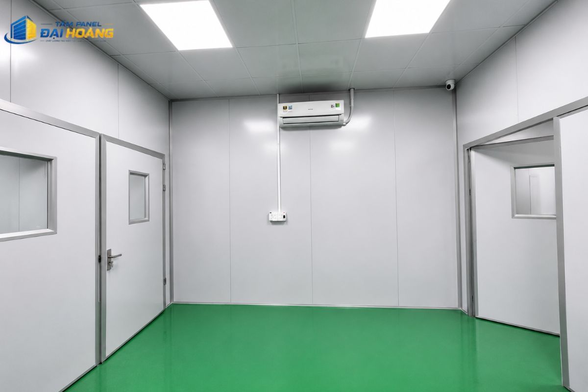 Hoàn thành thi công tấm panel Đồng Tháp hệ vách trần phẳng mịn đạt chuẩn vệ sinh khắt khe cho phòng sạch dược phẩm