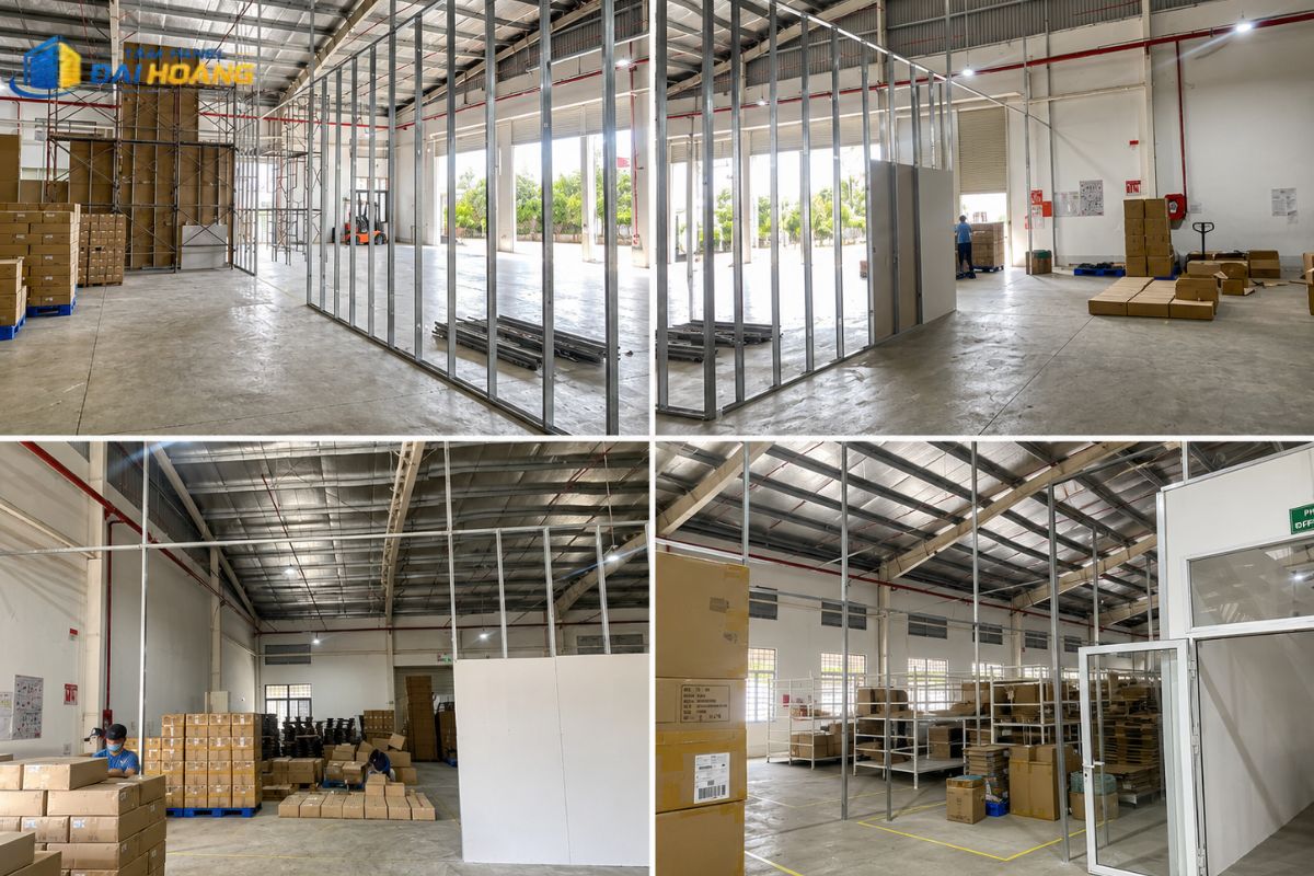 Phân chia khu sơ chế và đóng gói nông sản linh hoạt bằng giải pháp thi công tấm panel Lâm Đồng