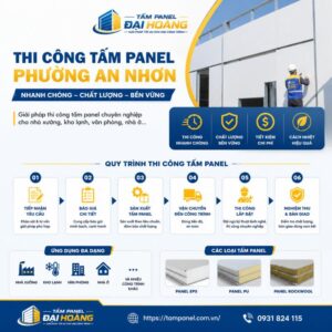 thi công tấm panel phường An Nhơn