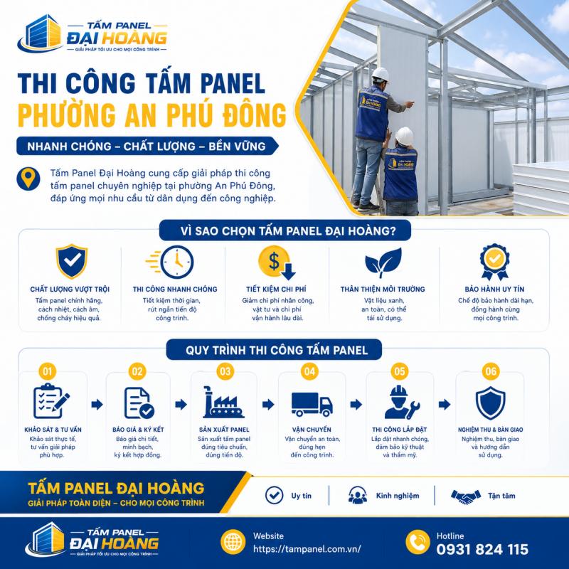 thi công tấm panel phường An Phú Đông