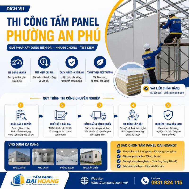 thi công tấm panel phường An Phú