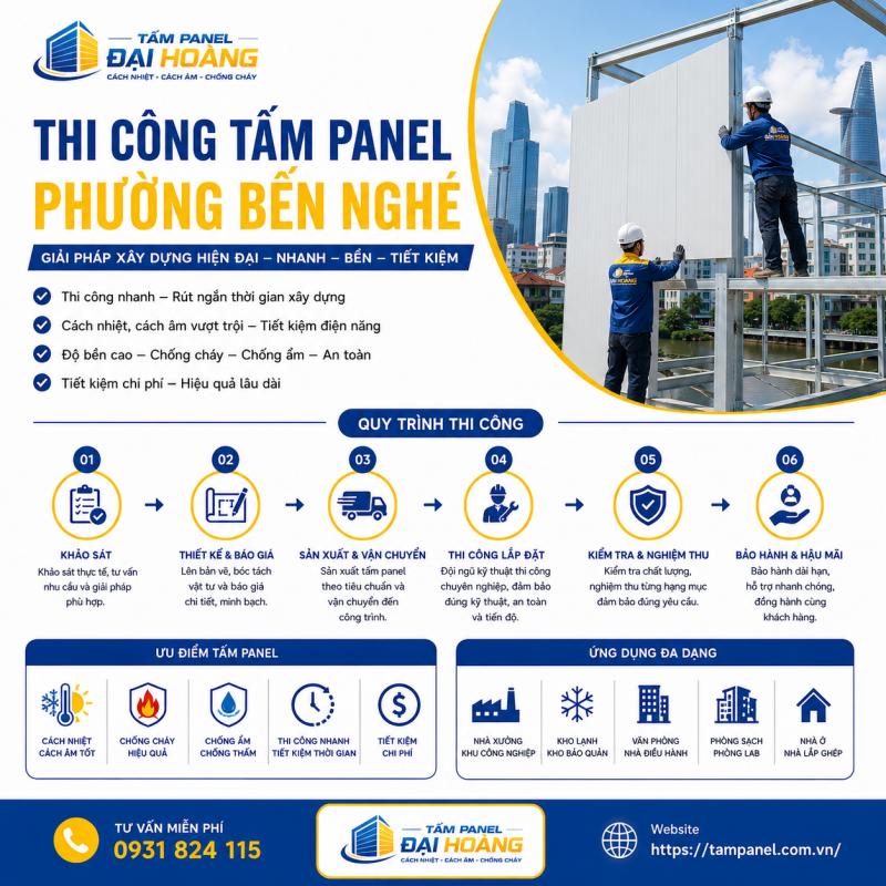 thi công tấm panel phường Bến Nghé