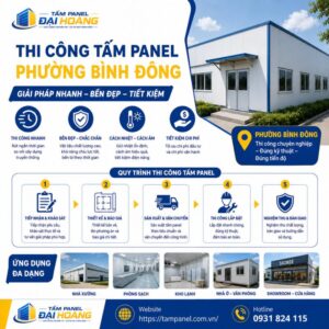 thi công tấm panel phường Bình Đông