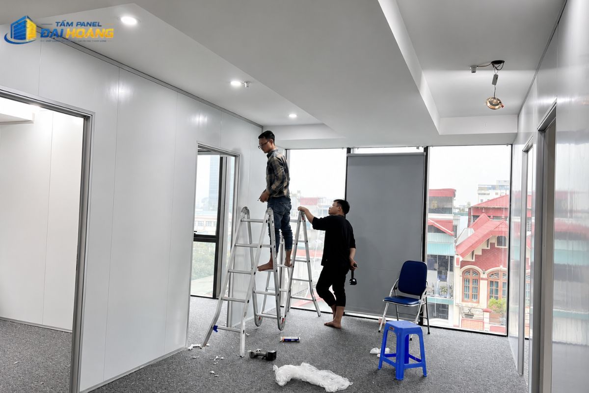 Thi công tấm panel phường Đa Kao tại văn phòng