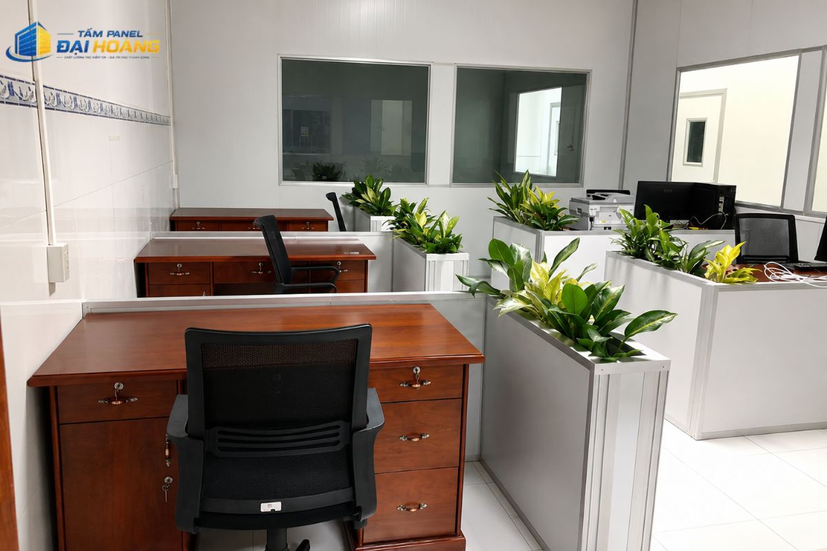 Hoàn thành thi công tấm panel phường Đa Kao làm vách ngăn văn phòng giúp chia nhỏ phòng ban và tiết kiệm chi phí xây tô