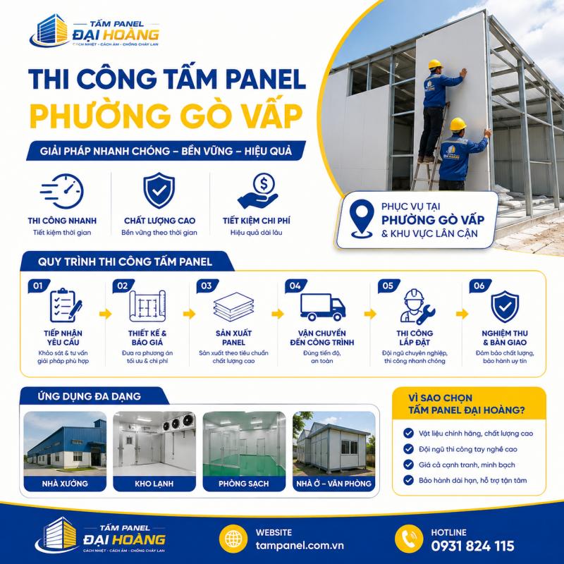 thi công tấm panel phường Gò Vấp
