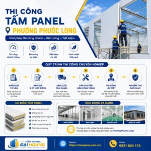 thi công tấm panel phường Phước Long