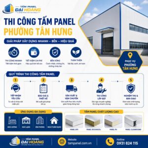 thi công tấm panel phường Tân Hưng