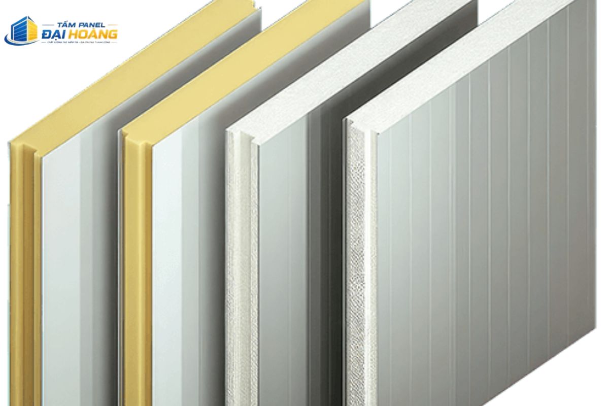Mẫu tấm panel EPS PU và bông khoáng thực tế