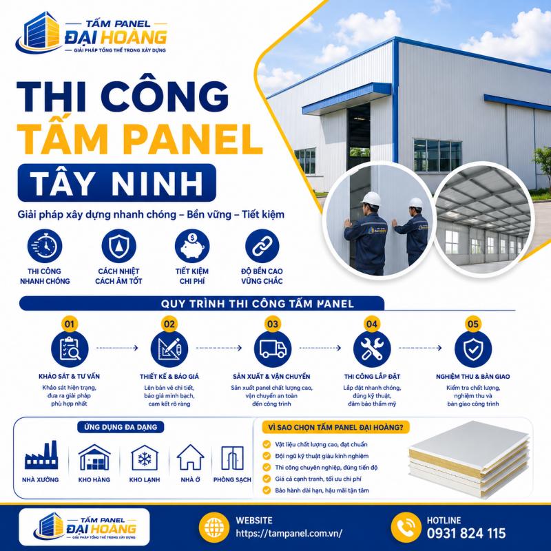 thi công tấm panel Tây Ninh